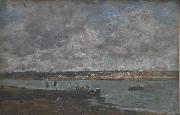 Eugene Boudin Lembouchure de la Touques oil on canvas